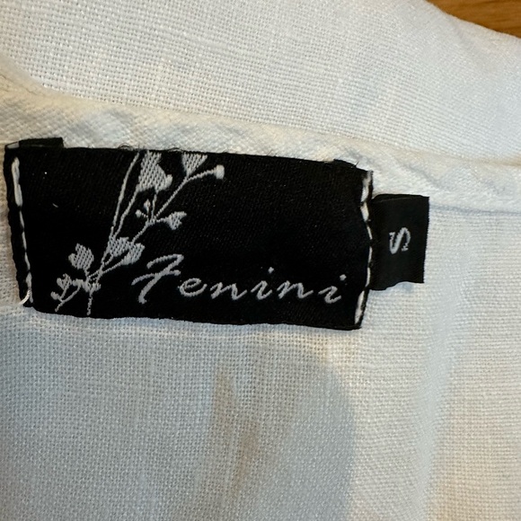 Cream Blouse with Embellished Neckline and Short Sleeves - Picture 7 of 9